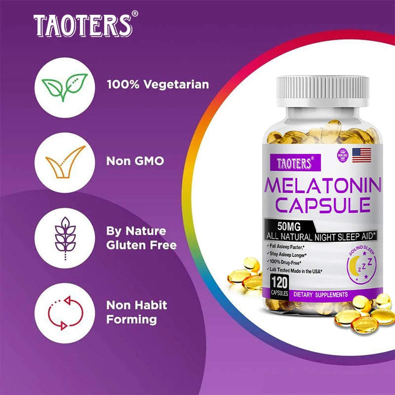 Melatonin Capsules – Natural Sleep Aid for Adults