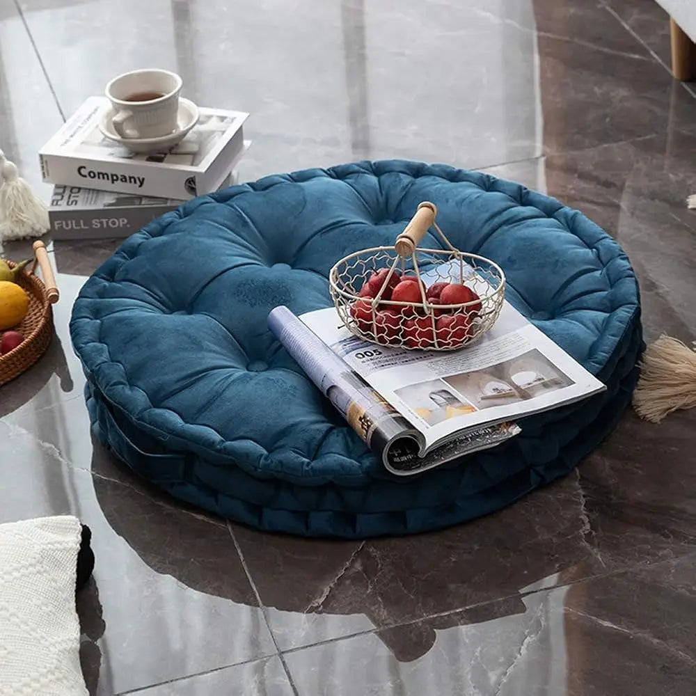 Round Floor Meditation Cushion with Handle – Soft & Supportive