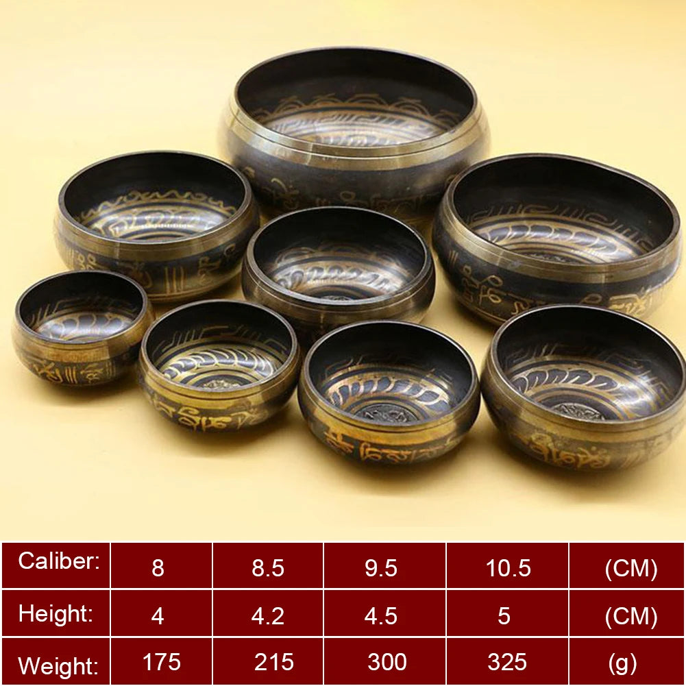 Handmade Tibetan Bronze Buddha Sound Bowl
