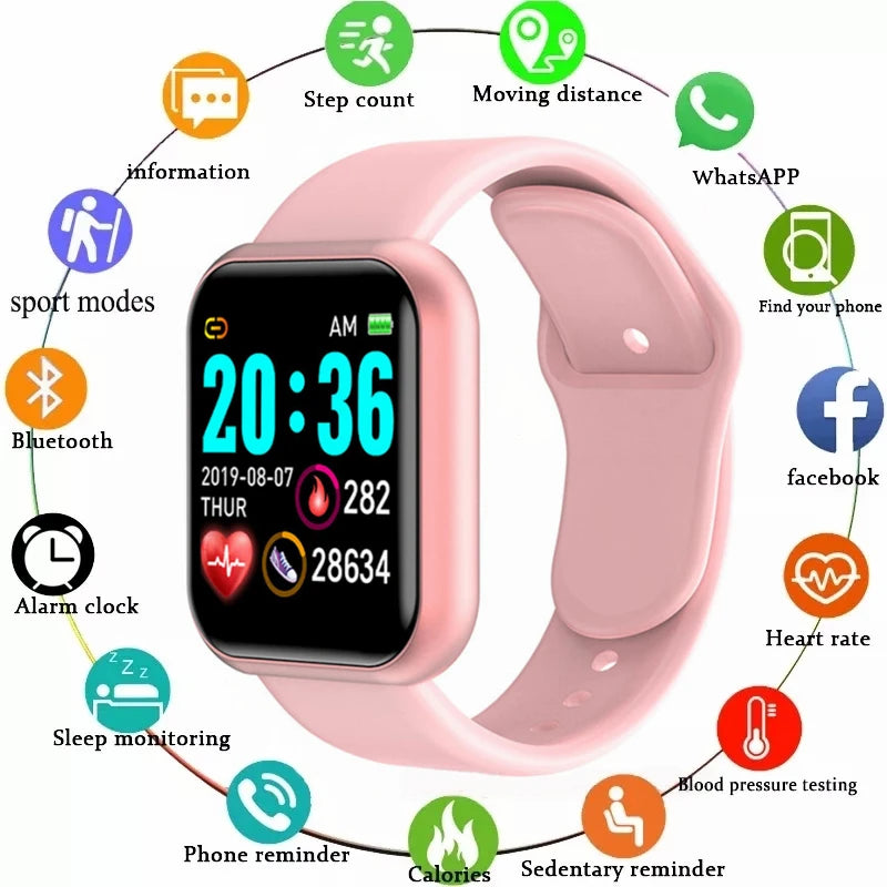 Y68/D20 Smartwatch – Bluetooth Fitness Tracker for Men & Women