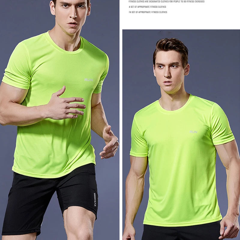 Men’s Quick-Dry Sports T-Shirt – Compression Fit