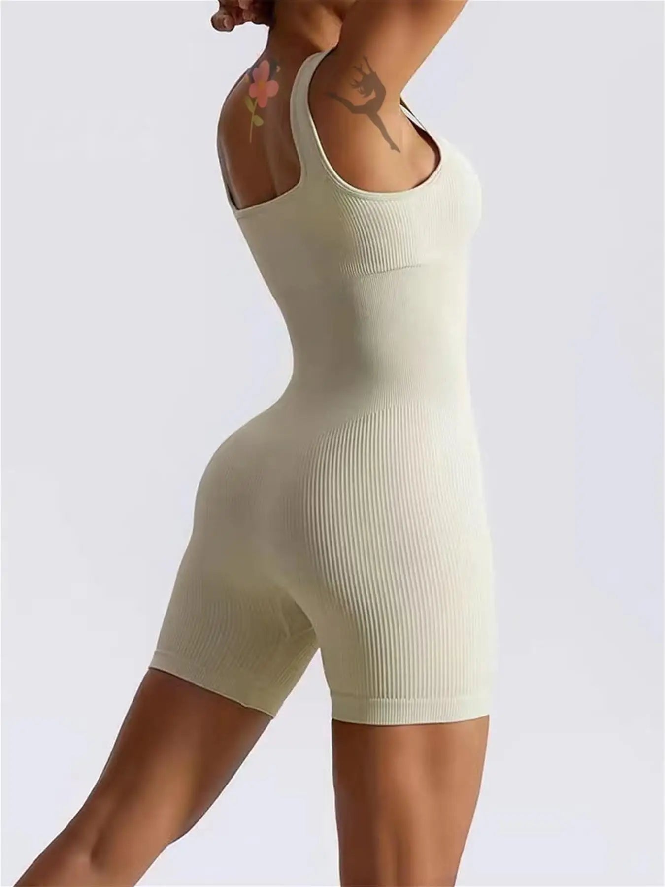 Women’s Seamless One-Piece Yoga Bodysuit – Push-Up Sportswear