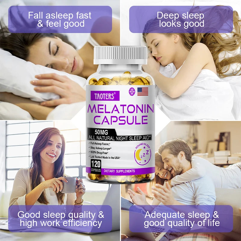 Melatonin Capsules – Natural Sleep Aid for Adults