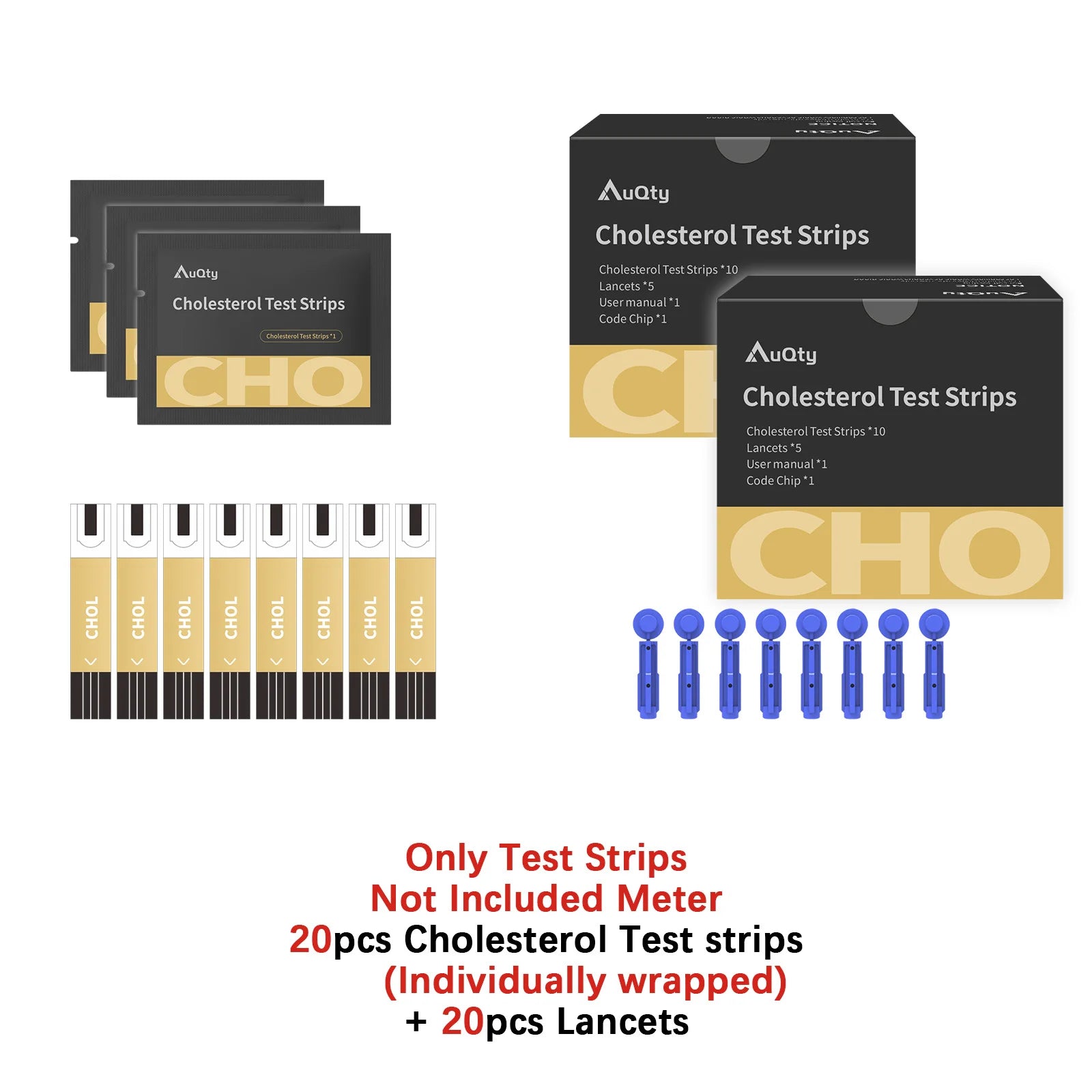 3-in-1 Cholesterol, Uric Acid & Glucose Meter Kit