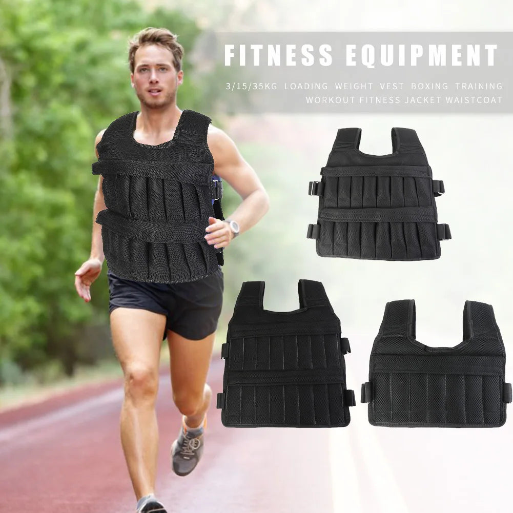 Adjustable Weighted Training Vest (3/15/35kg Capacity)