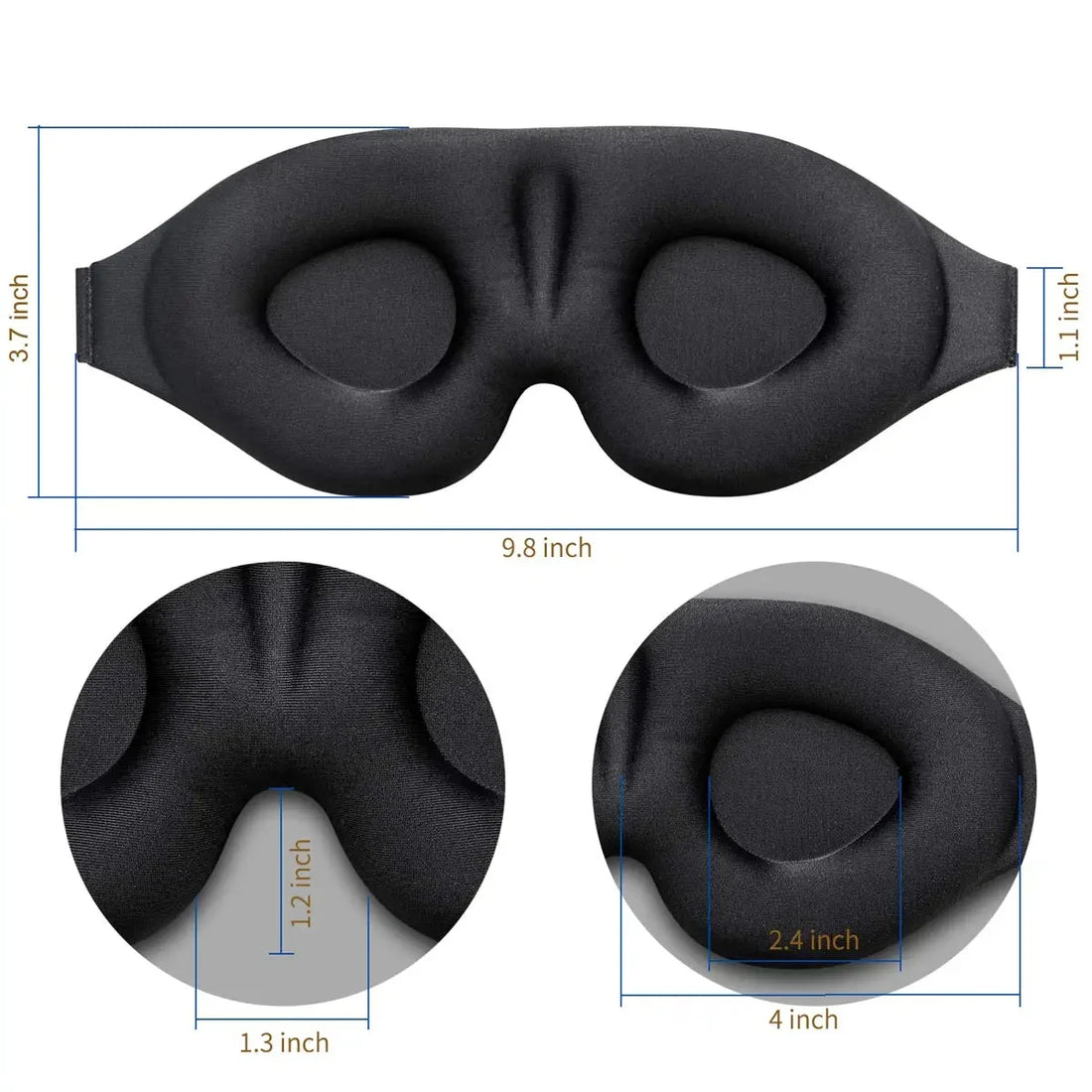 3D Contoured Sleep Eye Mask with Earplugs