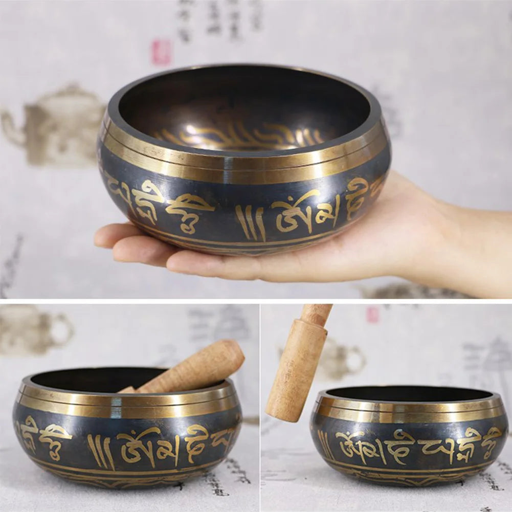 Handmade Tibetan Bronze Buddha Sound Bowl
