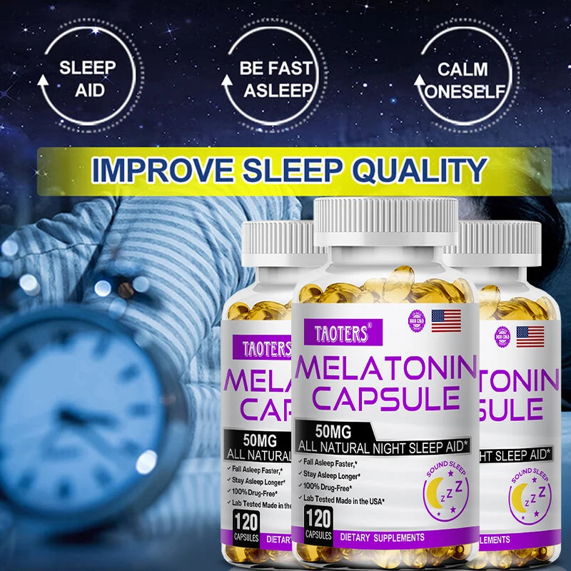 Melatonin Capsules – Natural Sleep Aid for Adults