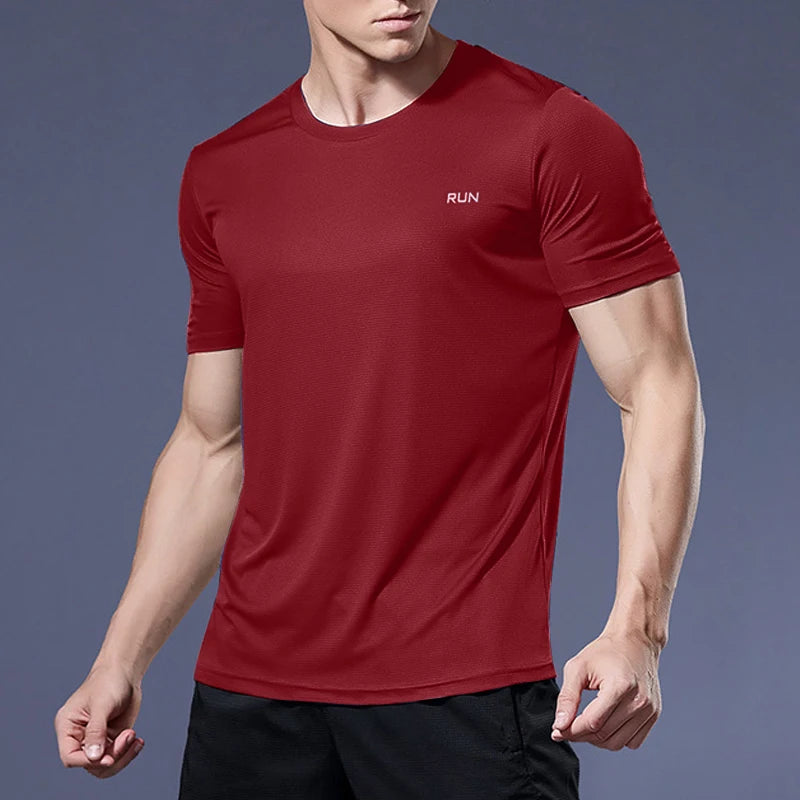 Men’s Quick-Dry Sports T-Shirt – Compression Fit