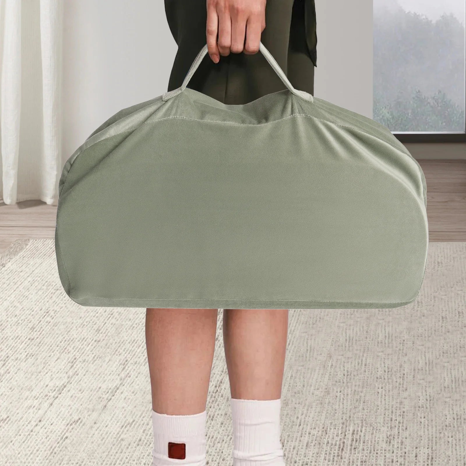 Foldable Bamboo Meditation Stool with Cushion