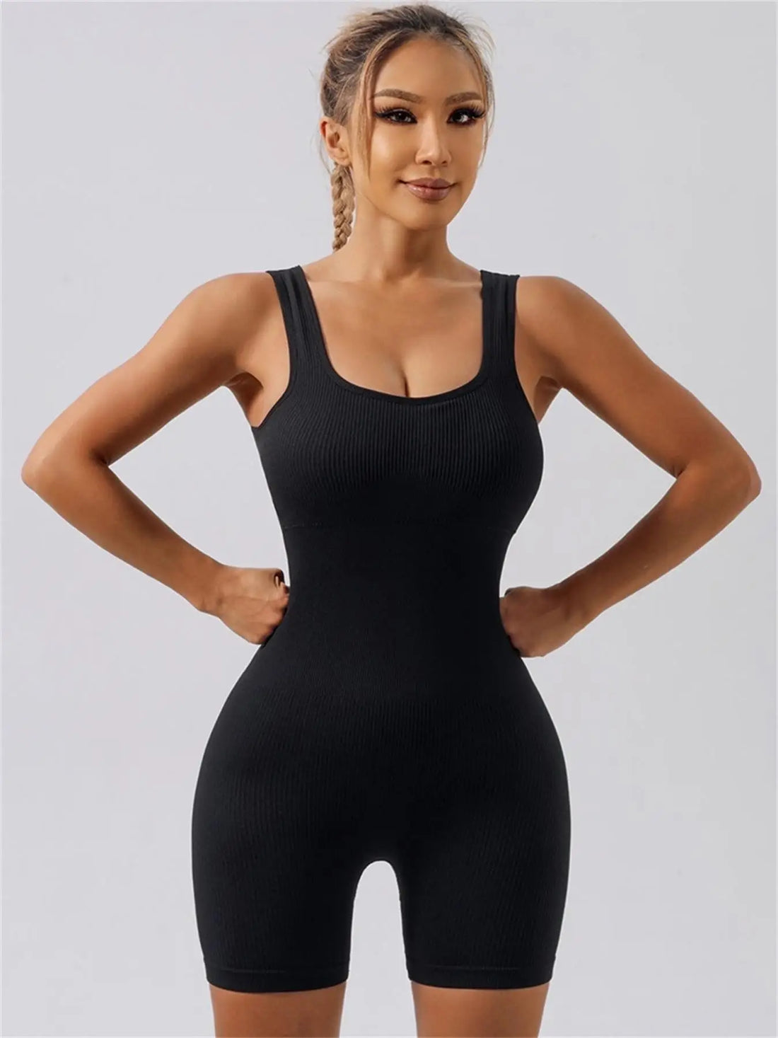 Women’s Seamless One-Piece Yoga Bodysuit – Push-Up Sportswear