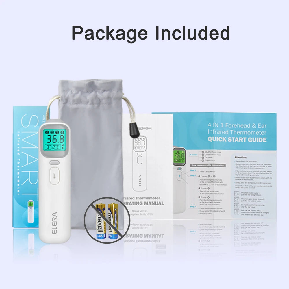 ELERA Infrared Digital Thermometer – Forehead & Ear