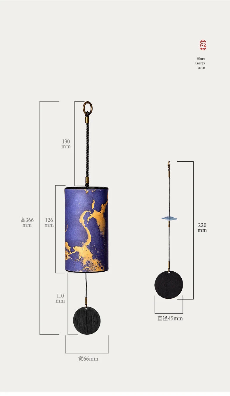 HLURU Bamboo Wind Chimes – 9 Notes with 4 Chords