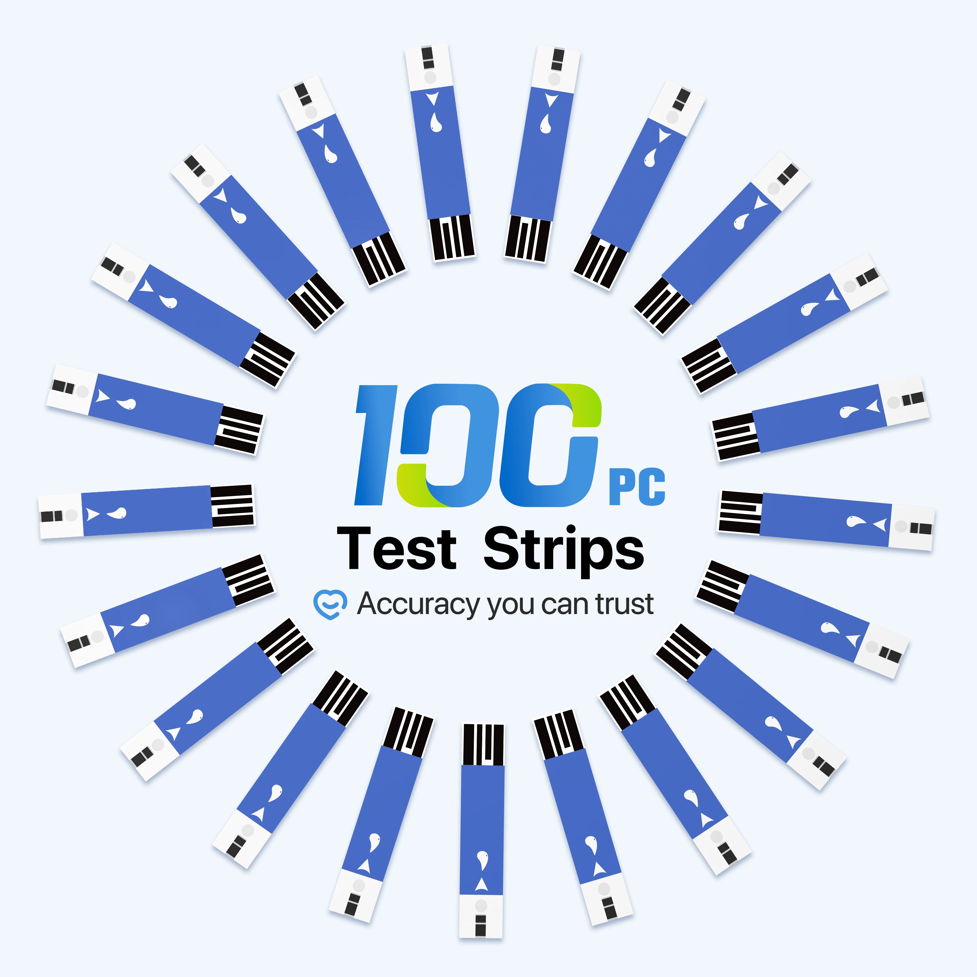 50pcs Glucose Test Strips & Lancets – For G-425/G-427B Meters
