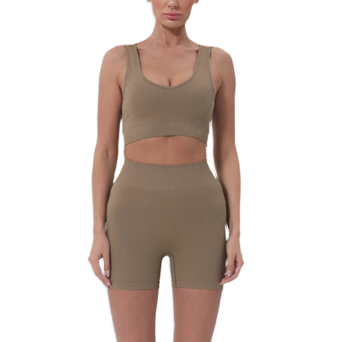 Women’s Summer 2-Piece Sleeveless Crop Top & Shorts Set