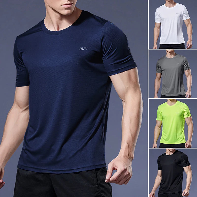Men’s Quick-Dry Sports T-Shirt – Compression Fit