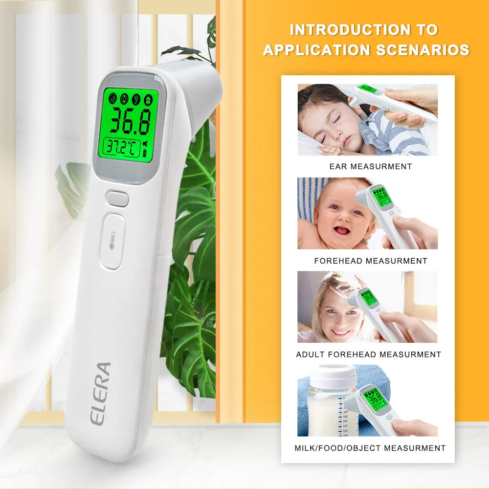 ELERA Infrared Digital Thermometer – Forehead & Ear