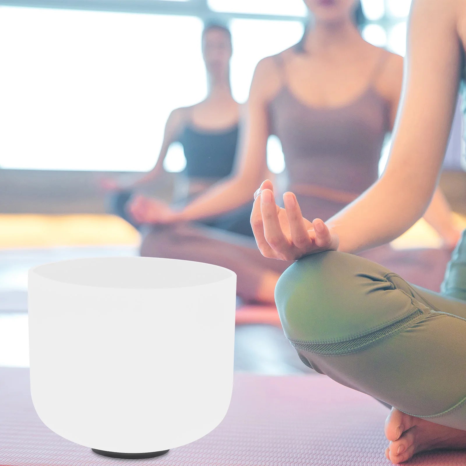 8" White Crystal Singing Bowl – Solar Plexus Chakra