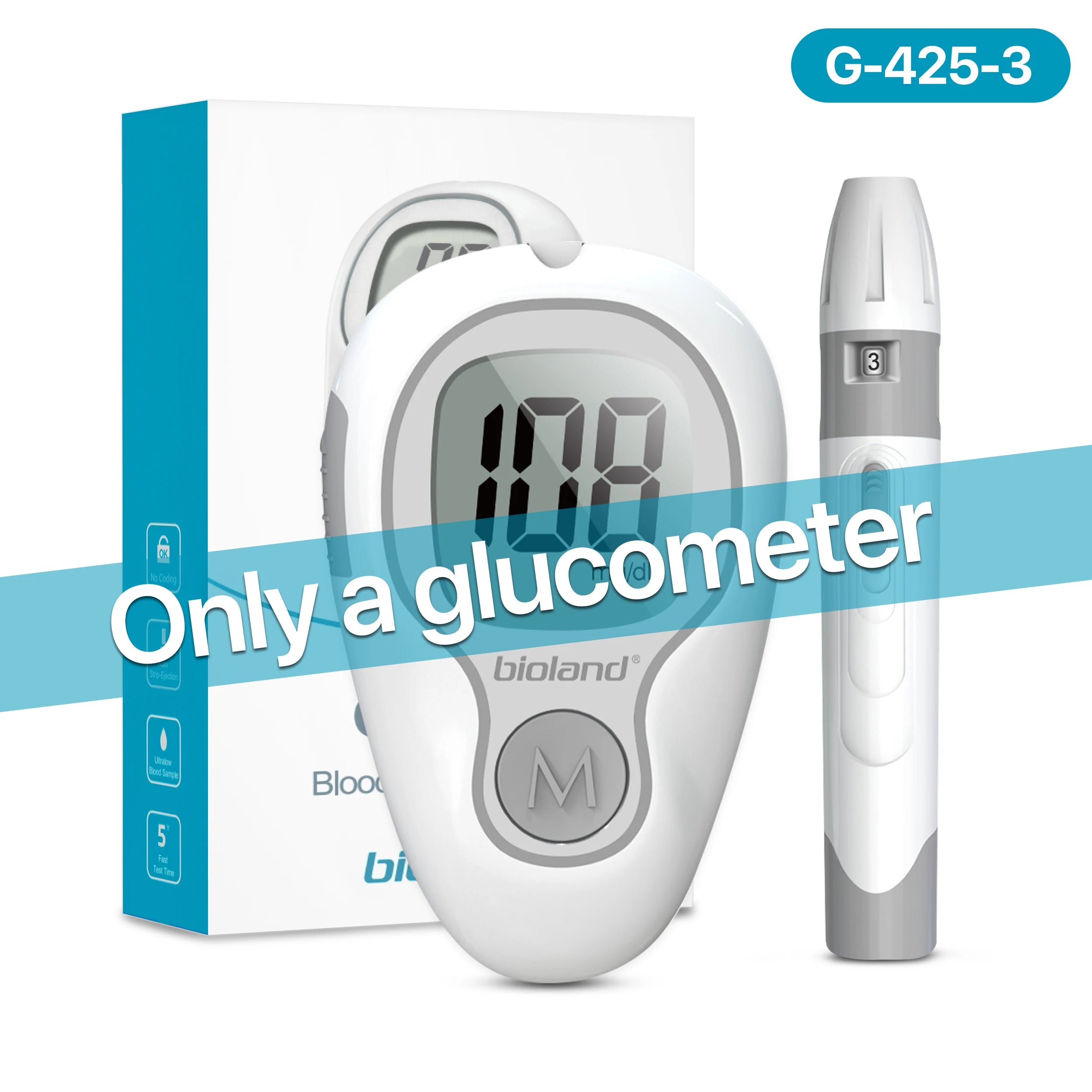 50pcs Glucose Test Strips & Lancets – For G-425/G-427B Meters