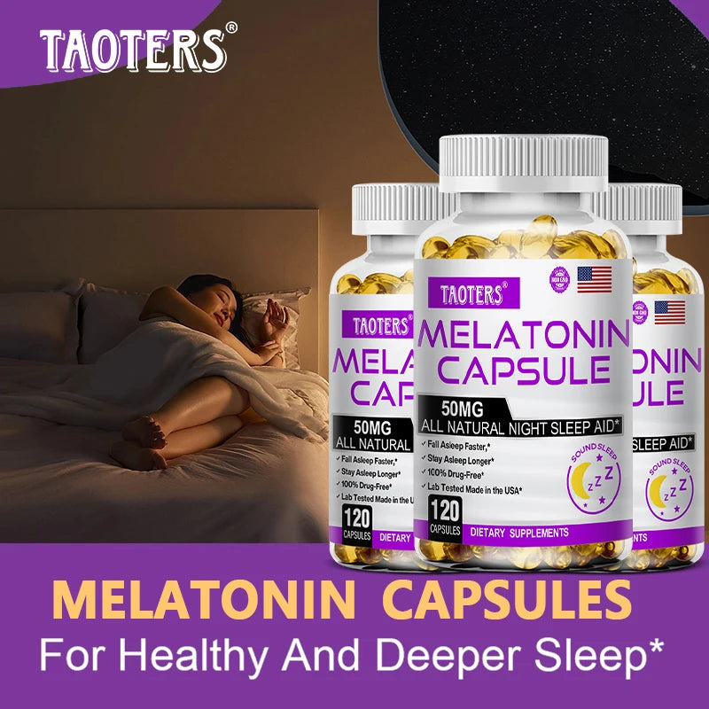 Melatonin Capsules – Natural Sleep Aid for Adults