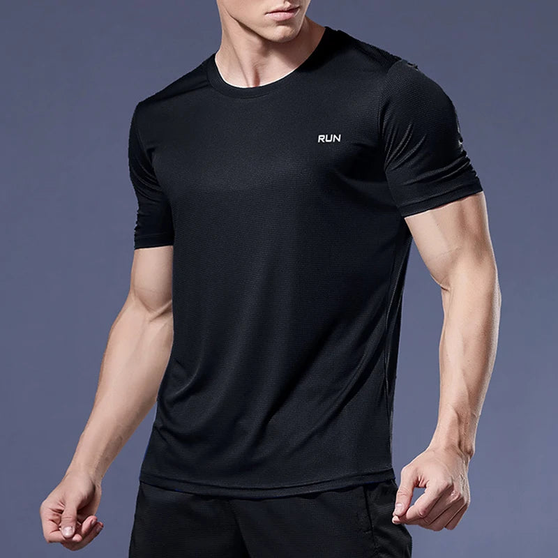 Men’s Quick-Dry Sports T-Shirt – Compression Fit
