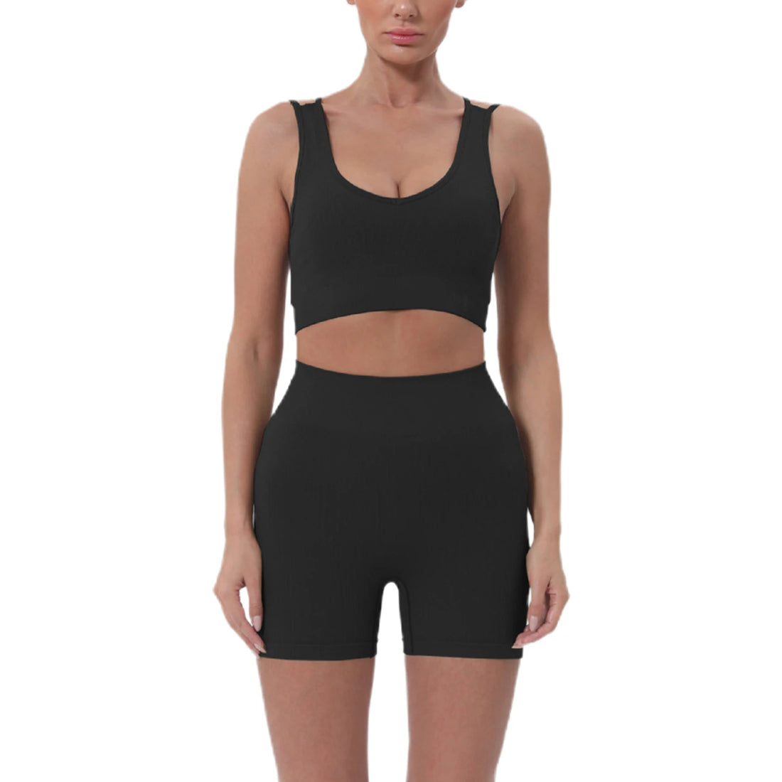 Women’s Summer 2-Piece Sleeveless Crop Top & Shorts Set