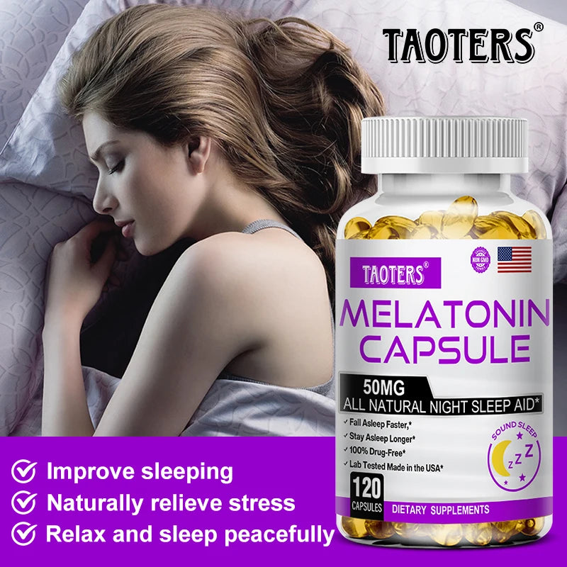 Melatonin Capsules – Natural Sleep Aid for Adults