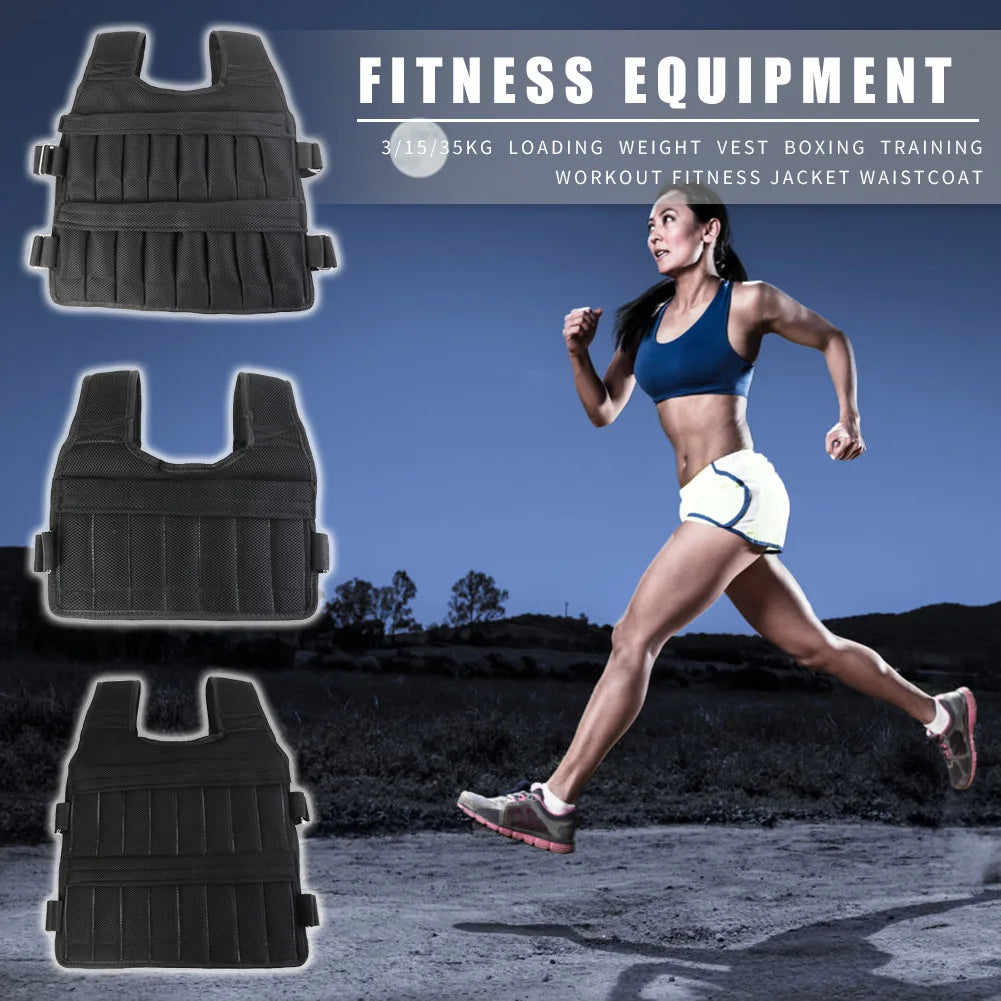 Adjustable Weighted Training Vest (3/15/35kg Capacity)