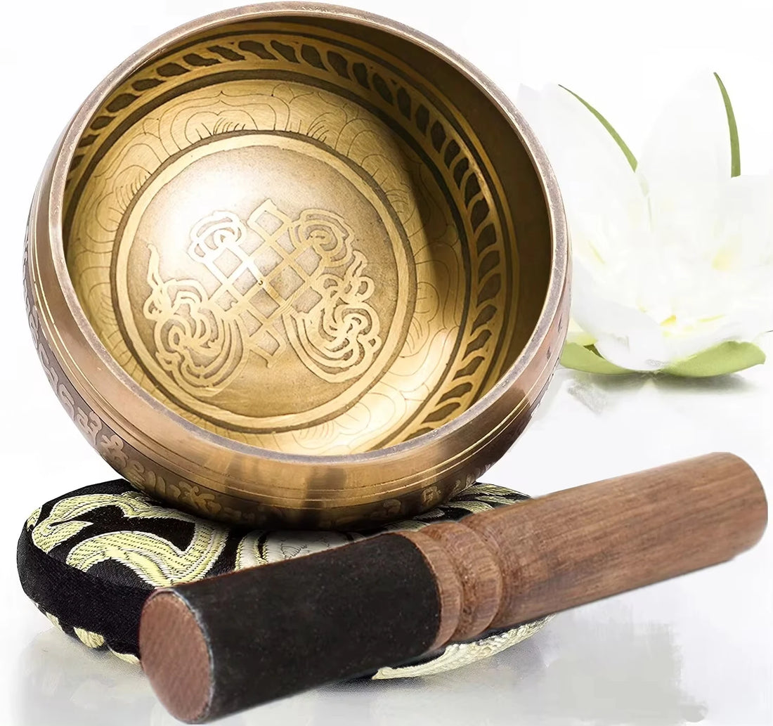 Tibetan Singing Bowl Set with Totem – Meditation & Stress Relief