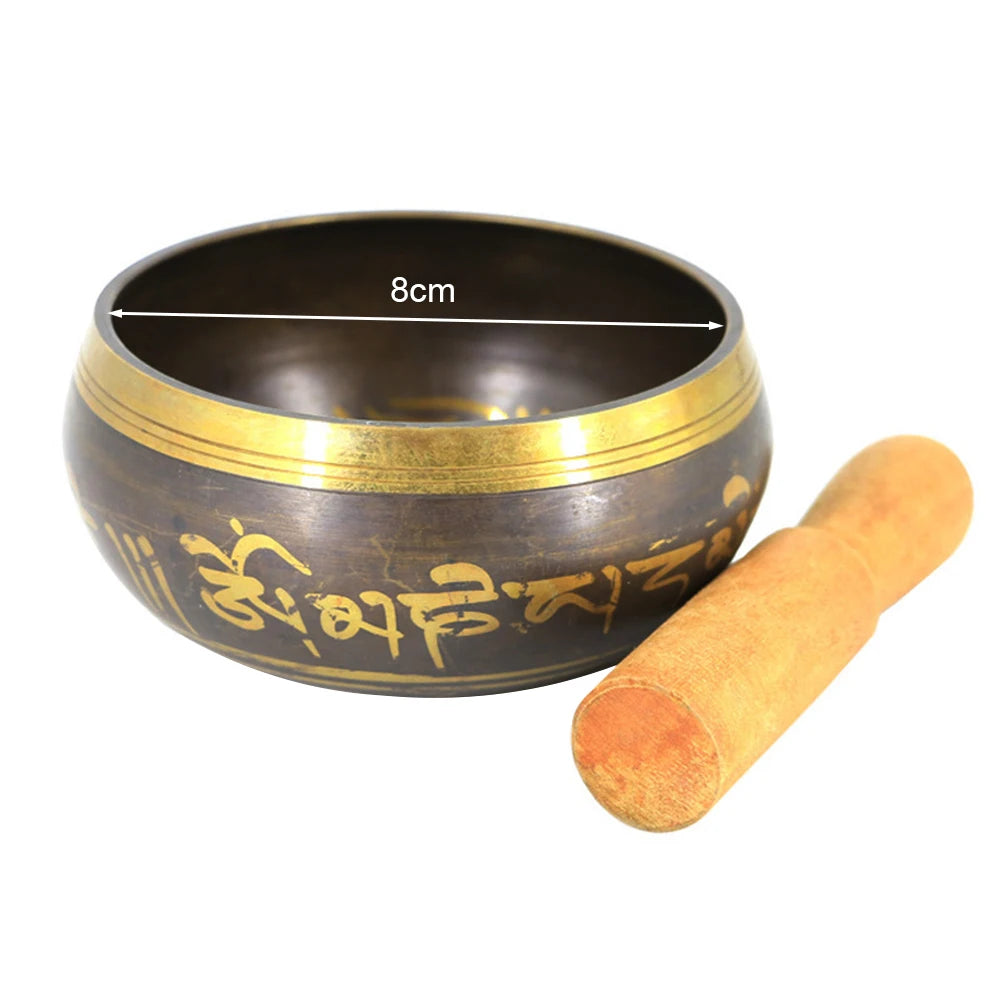 Handmade Tibetan Singing Bowl Set – Lotus Design