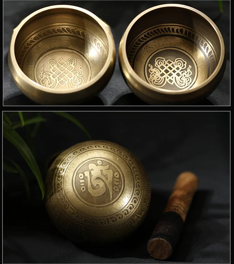 Tibetan Singing Bowl Set with Totem – Meditation & Stress Relief