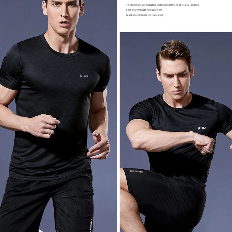 Men’s Quick-Dry Sports T-Shirt – Compression Fit