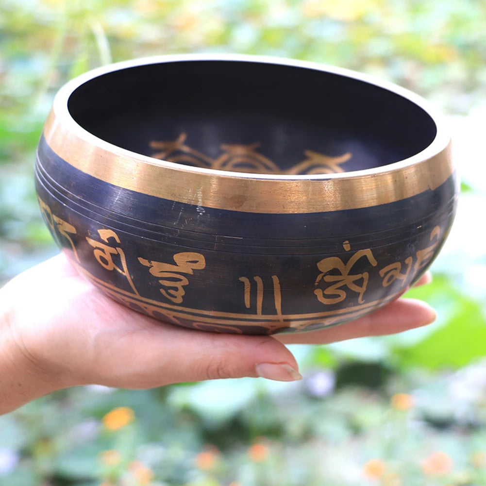 Handmade Tibetan Singing Bowl Set – Lotus Design